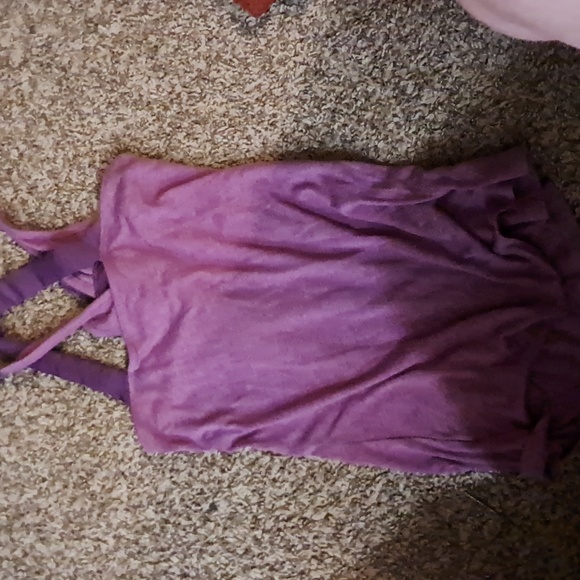 Purple Ruffled Tank Top - Picture 2 of 2
